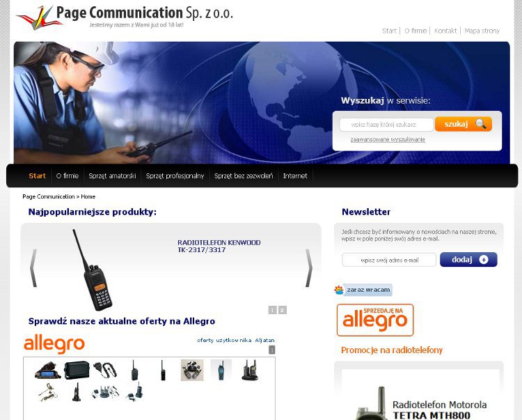 Nowa strona internetowa Page Communication Sp. z o.o.