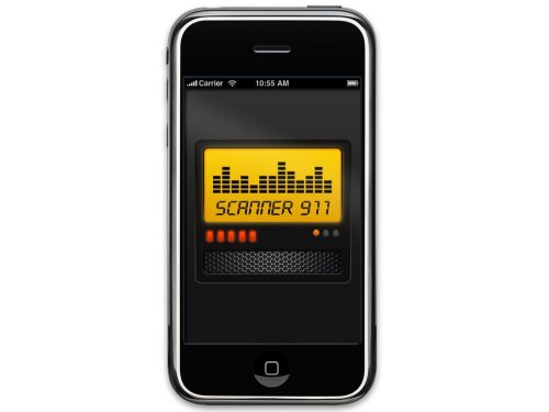 Aplikacja Scanner 911 uruchomiona na smartfonie