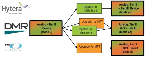 Standard DMR - kierunki migracji
