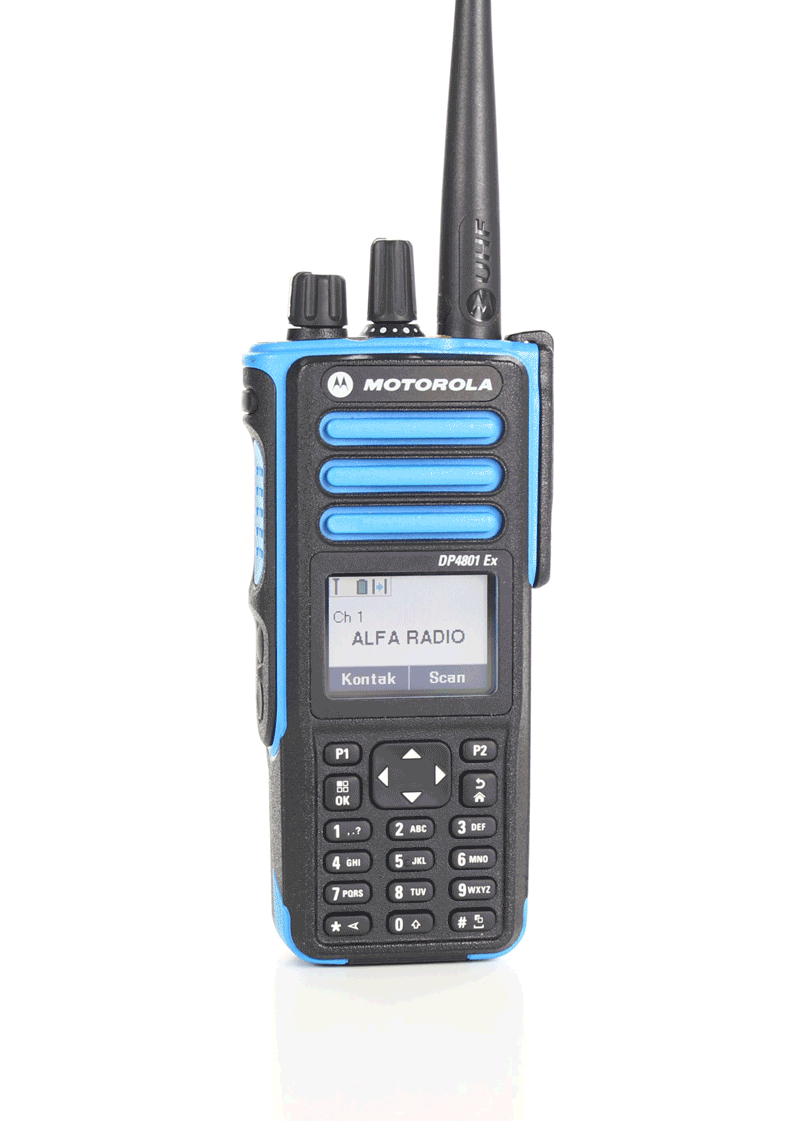 Animacja 3D radiotelefonu DP4801Ex ATEX (Fot. Alfa Radio)