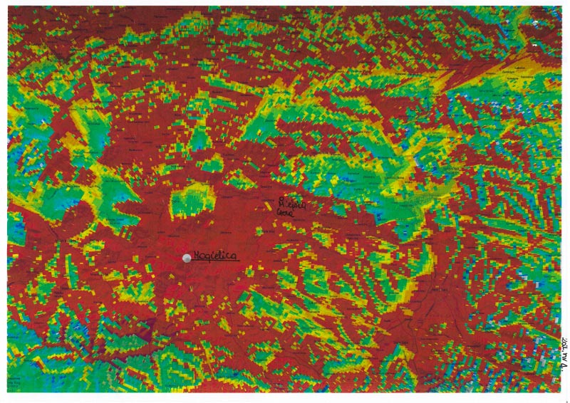 Mogielnica - dotychczasowy zasięg