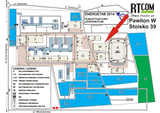Energetab-2014 lokalizacja RTcom na mapie