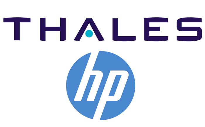 Logotypy Thales i HP