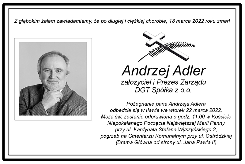Andrzej Adler Prezes DGT